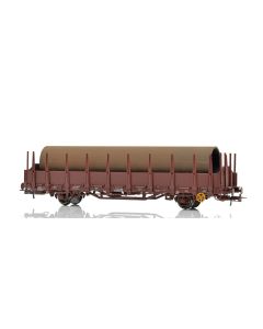Topline Godsvogner, NMJ Topline model of the NSB Os 21 76 370 0 399-7 stake car with side and end walls. Loaded with tubes., NMJT501.301