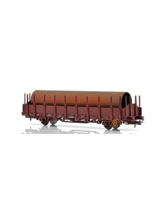 Topline Godsvogner, NMJ Topline model of the NSB Os 21 76 370 0 256-9 open freight car with stakes. Loaded with tubes., NMJT501.302