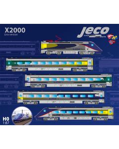 Lokomotiver Svenske, Jeco-A-310-Linx-X2-2042NK-5car-set-DC- H0, JECX2-A310
